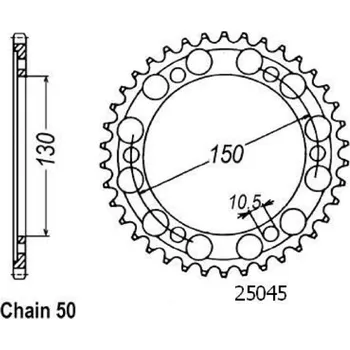 Řetězová sada pro motocykl Sifam Rozeta pro Yamaha 25045CZ43