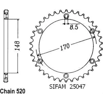 Motodíl Sifam Rozeta pro Suzuki 25047CZ50