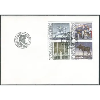 Poštovní známka Švédská pošta (1982) FDC 1178 - 1181 - Švédsko - 100. narozeniny Johna Bauera