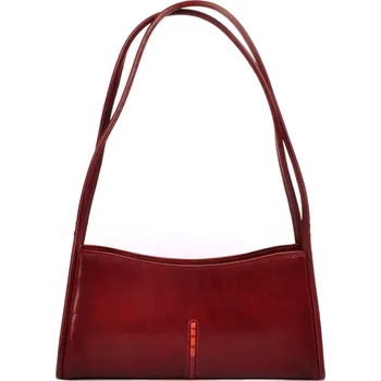 Kabelka Kožená kabelka 113801.5 malá tmavě bordo, Hajn
