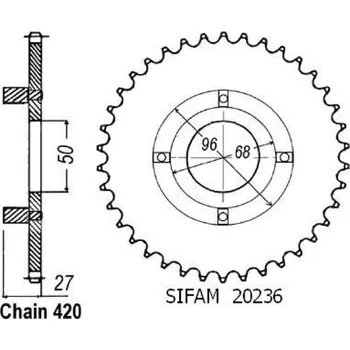 Motodíl Sifam Rozeta pro Honda 20236CZ38