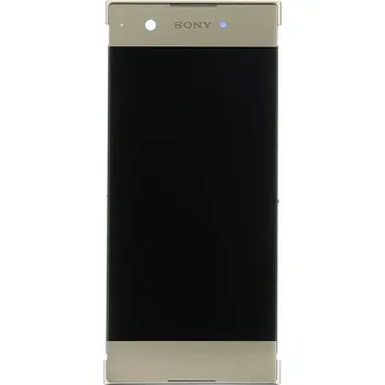 Originální Sony LCD Displej + dotyková deska + přední kryt pro Xperia XA1 zlatý