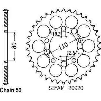 Řetězová sada pro motocykl Sifam Rozeta pro Honda 20920CZ45