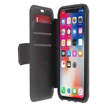 Pouzdro na mobilní telefon Griffin Survivor Strong Wallet pro Apple iPhone XR Black - odolný obal typu peněženka