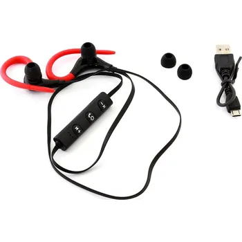 Sluchátka LED21 ZS27C SPORTOVNÍ BLUETOOTH SLUCHÁTKA ČERVENÉ