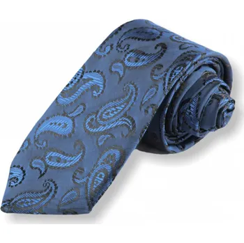 Kravata Tkaná kravata - modrá kašmírová