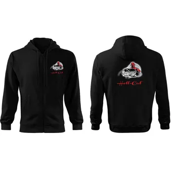 Hell-Cat Mikina s kapucí a se zipem černá, L