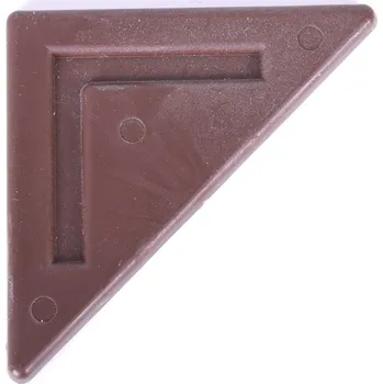 Nábytkové kování Kluzák trojúhelníkový plastový - hnědý