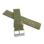 Olivově zelený hladký řemínek LAVVU PLAIN z luxusní kůže Top Grain - 22mm LSCUG22 ( řemínek, pásek na hodinky)