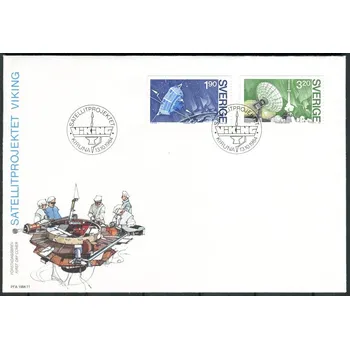 Poštovní známka Švédská pošta (1984) FDC 1305 - 1306 - Švédsko - První švédský satelitní projekt VIKING