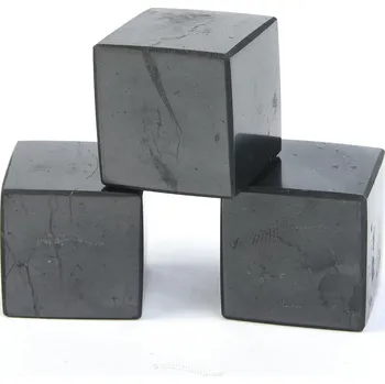 Přírodní kámen Šungit kostka leštěná (Rusko) 2cm