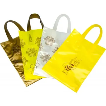 Dárková taška na med 1 kg - zlatá s plástvemi