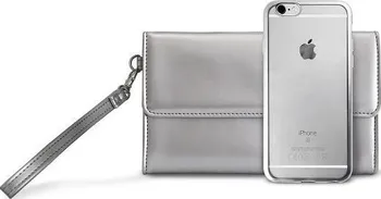 Pouzdro na mobilní telefon Puro Metal Duo pro Apple iPhone 7/8 stříbrné