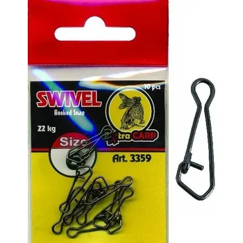 Extra Carp Hooked Snap karabinky - 10 ks velikost: 6/22 kg