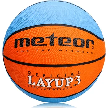 Basketbalový míč Meteor Layup 3 modrý/oranžový
