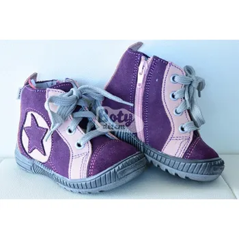 Chlapecké polobotky SANTÉ kožené boty N/PARIS/Fialová 35