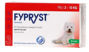 antiparazitikum pro psa KRKA Fypryst Spot On Dog S 2 - 10 kg