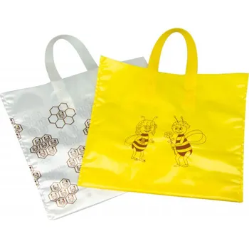 Dárková taška Dárková taška na med 2x1 kg - bílá perleťová s plástvemi