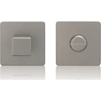 Dveřní kování M&T Magnetické spodní rozety čtvercové, SNi matný nikl, WC / koupelna