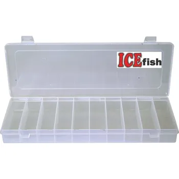 Pouzdro na rybářské vybavení ICE Fish krabička twisterová 10 polí - 35,5 x 14 x 4 cm