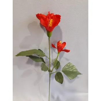 umělá květina Ibišek červený F 440748