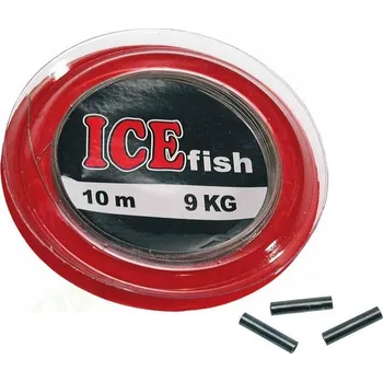 ICE Fish ocelové lanko na dravce s krimpovacími spojkami - 10 m nosnost: 12 kg