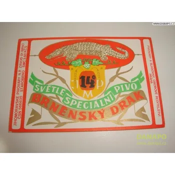 Pivo DANAPO PIVNÍ ETIKETA -Brněnský drak - 14°světlé speciální
