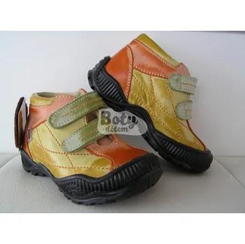 Chlapecké polobotky SANTÉ kožené boty N/730 Oranžová 19