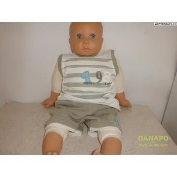 Kojenecká souprava Dirkje Komplet Tílko + Kraťase Varianta: Bílozelená, Typ: 68