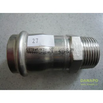 Vodovodní potrubí Sanha Lisovací tvarovky fitinky NiroSan (9000) nerez Typ: Přechodová vsuvka, vnější závit ø35 x1"