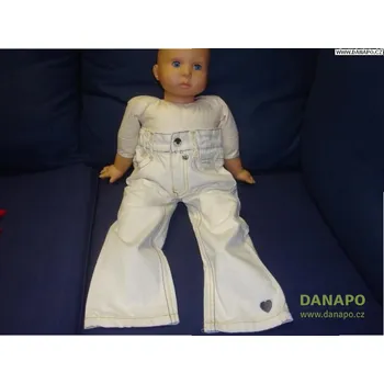 Kojenecké oblečení Dirkje Bílé rifle žlutě obšité Velikost: 92