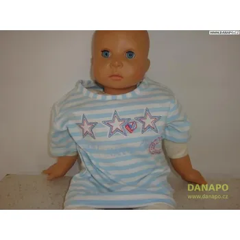 Dirkje Comfort Dětské tričko krátký rukáv modrobílé vel. 74