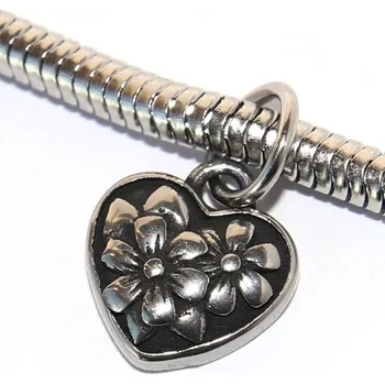 Přívěsek Korálek nerezový Fashion Jewerly - Přívěsek Srdce plné květin, Romantická víla 2583