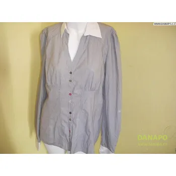 Dámská halenka Philip Russel Dámská blůza dl.ruk. Šedá s límečkem