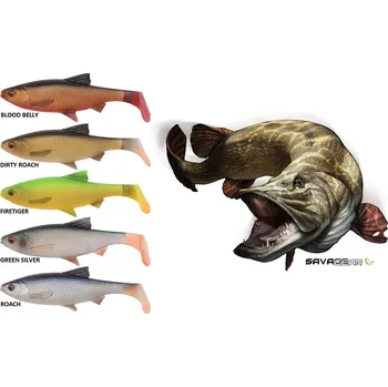 Nástraha Gumové nástrahy Savage Gear 3D LB River Roach Paddletail 18 cm/70 g barva: Blood Belly
