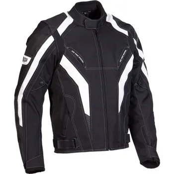 Moto bunda CHROME černobílá textilní moto bunda INFINE L