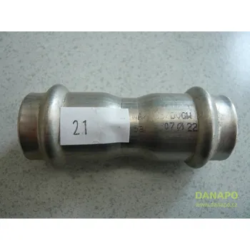 Vodovodní potrubí Sanha Lisovací tvarovky fitinky NiroSan (9000) nerez Typ: Nátrubek ø22