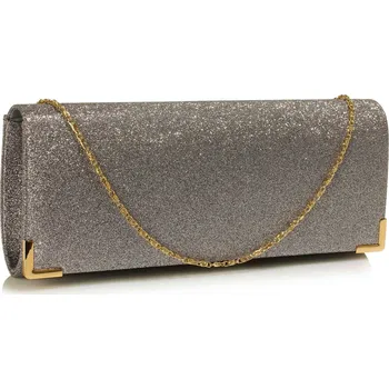 Kabelka Středně velké stříbrné-šedé pevné psaníčko AGC00235