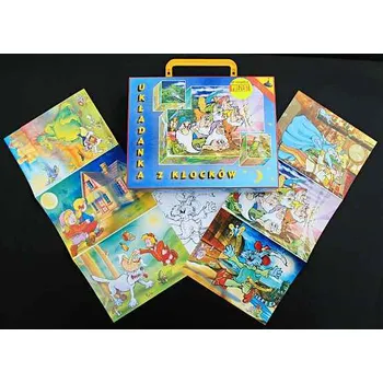 ostatní stavebnice Kubus - Pohádky 1 + omalovánky (12 kostek)