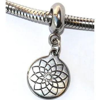 Přívěsek Korálek nerezový Fashion Jewerly - Přívěsek Lotosový květ, Mandala, Posvátná geometrie 2584
