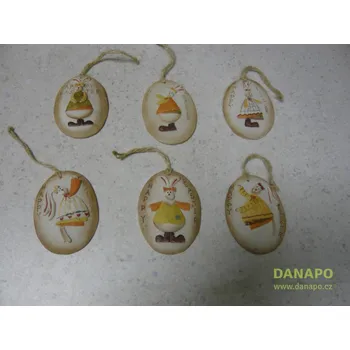 Vánoce Noell Velikonoční dekorace sádrové vajíčko zajíček Barva: 1
