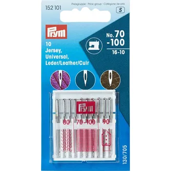 Nástroj na niť a příze Jehly Prym do šicího stroje, sada pro různé materiály, 70-100