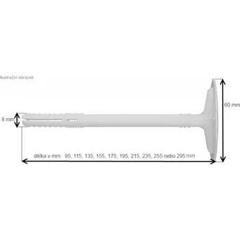 Hmoždinka Ejotherm EJOT IDK-T 8/60 fasádní talířová hmoždinka Velikost: 175 mm
