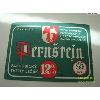 Pivo DANAPO PIVNÍ ETIKETA - Pernštejn - 12pr. světlý ležák