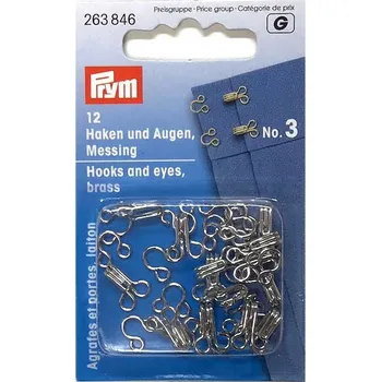 Zapínání Prym 263846, háček + očko, 3 mm