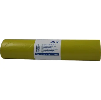 Pytle na odpadky Pytel na odpad typ 80 LDPE 70x110 žlutý 120 litrů 25ks