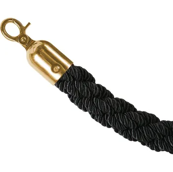 Informační tabulka Černý provaz na barierový sloupek, zlaté koncovky