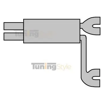 Výfuková trubka Sportovní výfuk ULTER SPORT Univerzální , dva vstupy duplex double 95x65mm vstupní pr. 50Mm