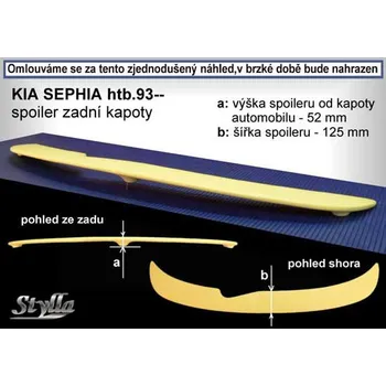Tuning Spoiler zadní kapoty, křídlo Stylla KIA Sephia htb 93-99