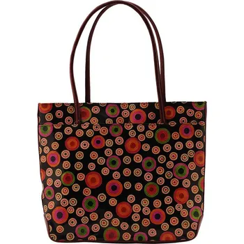 Kabelka Dámská kožená kabelka Bubliny černá